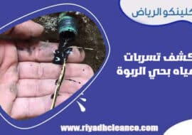 كشف تسربات المياه بحي الربوة الرياضِ