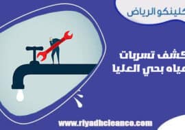 كشف تسربات المياه بحي العليا الرياض