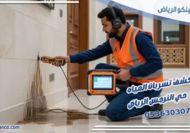 كشف تسربات المياه حي النرجس الرياض